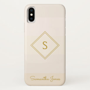 Funda Para iPhone X Añadir nombre de oro simple elegante moderno perso