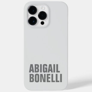 Funda Para iPhone 14 Pro Max De Case-Mate Añadir nombre minimalista negrita moda gris modern
