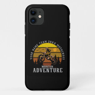 Funda Para iPhone 11 Añadir nombre Team Year Motocross Mountain Adventu