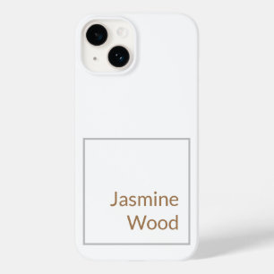 Funda Para iPhone 14 De Case-Mate Añadir su nombre a la placa Minimalista moderna