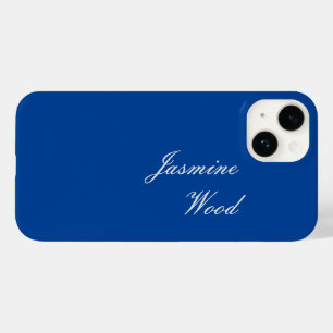 Funda Para iPhone 14 De Case-Mate Añadir su nombre azul profundo Minimalista moderno