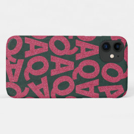 Funda Para iPhone 11 Añadir su propio fondo purpurina verde y rosa