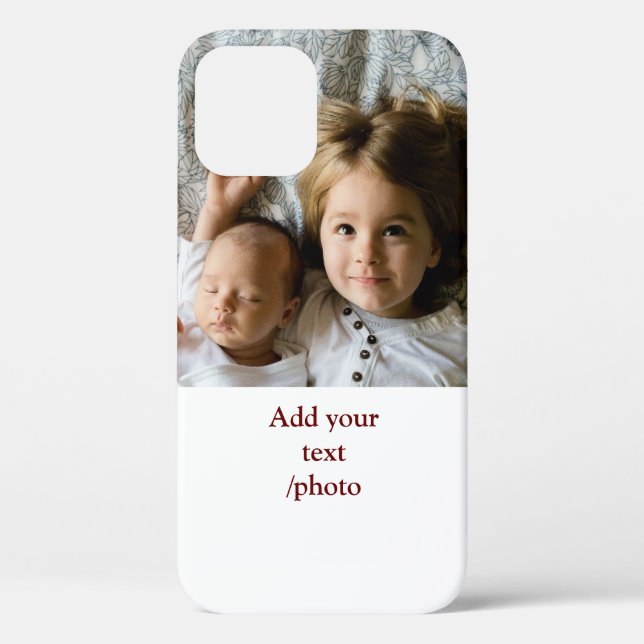 FUNDA DE Case-Mate PARA iPhone AÑADIR SUS NAVIDADES DE TEXTO DE FOTO (Reverso )