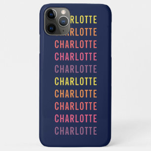 Funda Para iPhone 11 Pro Max Añadir tu nombre Gradiente de color divertido