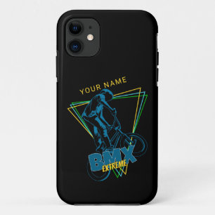Funda Para iPhone 11 Añadir tu nombre texto Extreme BMX Geométrico