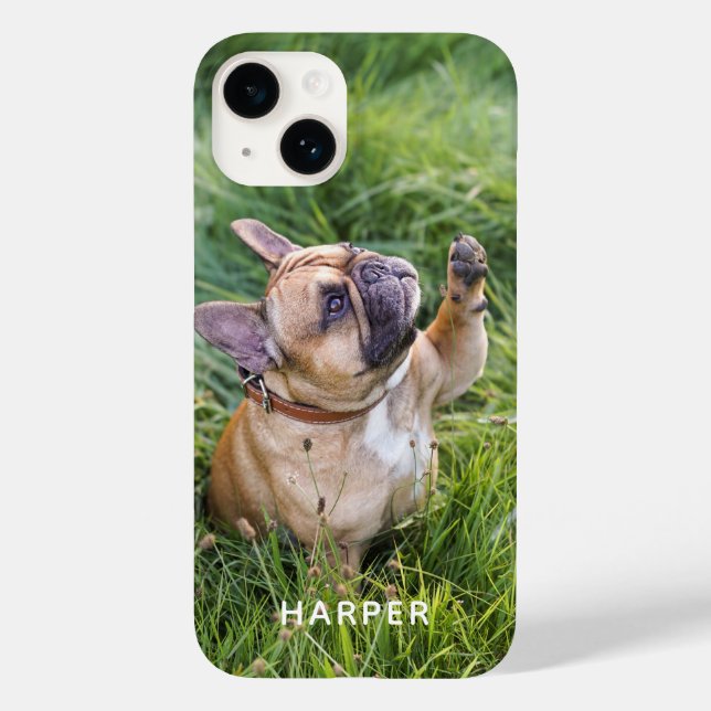 Funda De Case-Mate Para iPhone Añadir tu propio nombre personalizado de perro Mas (Reverso )