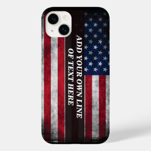 Funda Para iPhone 14 Plus De Case-Mate Añadir tu texto a la bandera estadounidense