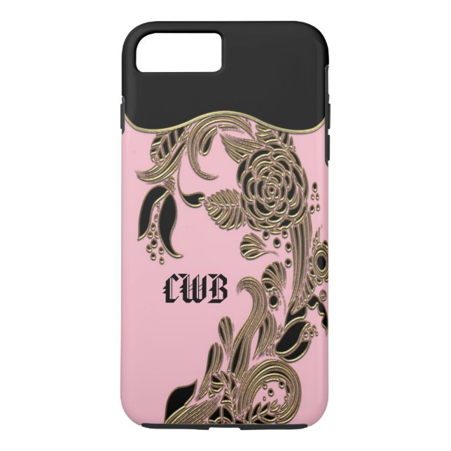 Funda De Case-Mate Para iPhone Anarose Elegant Moda Monograma (Reverso)