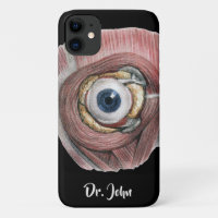 Anatomía humana vintage, globo ocular con músculos