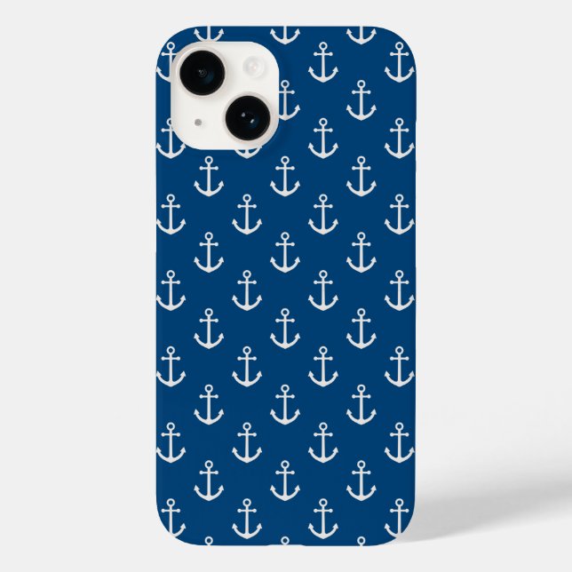 Funda De Case-Mate Para iPhone Anchor Nautical Blue (Reverso )