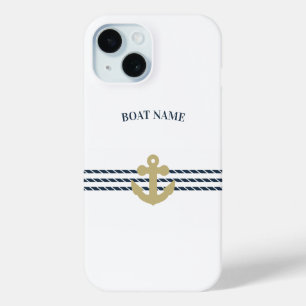 Funda Para iPhone 15 Ancla de barco náutico, cuerda