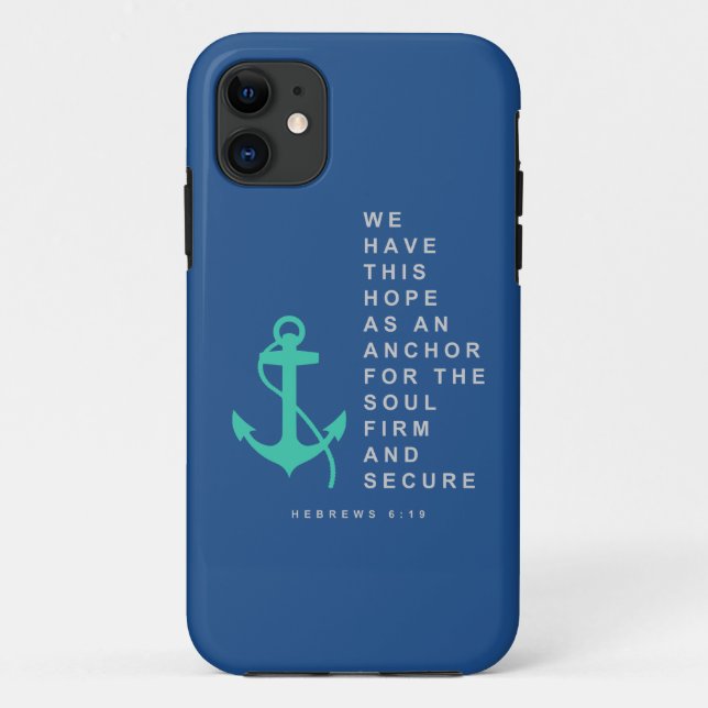 Funda De Case-Mate Para iPhone Ancla del alma (Hebreos 6:19) (Reverso)