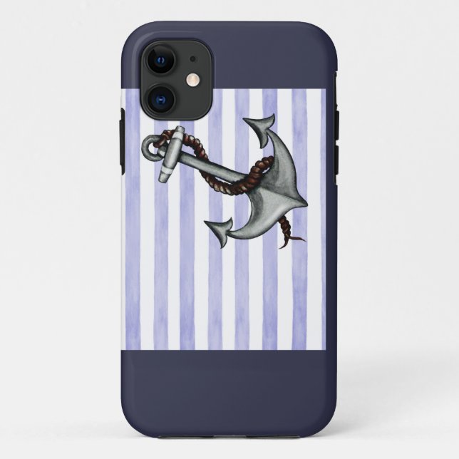 Funda De Case-Mate Para iPhone Ancla del barco náutico (Reverso)