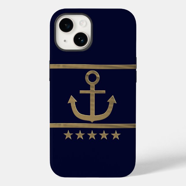 Funda De Case-Mate Para iPhone Ancla dorada, símbolos del amor . (Reverso )