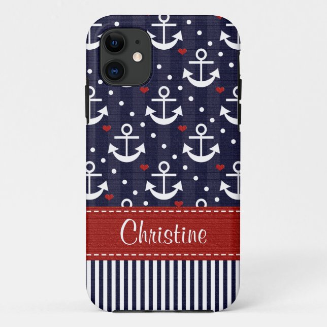 Funda De Case-Mate Para iPhone Ancla náutica (Reverso)