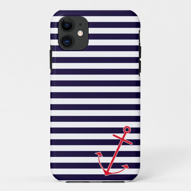 Funda De Case-Mate Para iPhone Ancla náutica clásica (Reverso)
