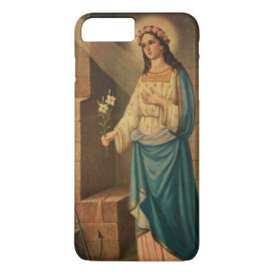 Funda Para iPhone 8 Plus/7 Plus Ancla rosada del lirio de los rosas del St.
