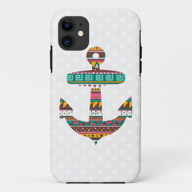 Funda De Case-Mate Para iPhone Ancla tribal (Reverso)