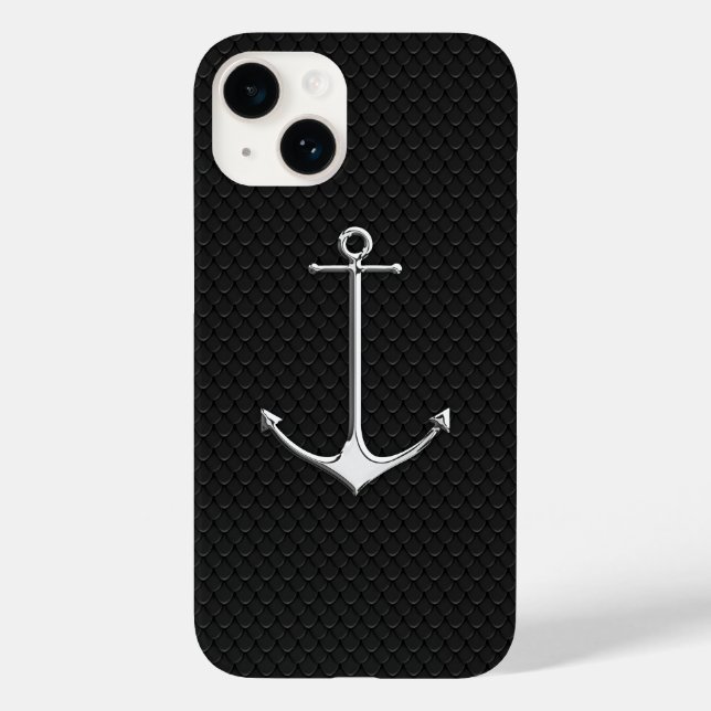 Funda De Case-Mate Para iPhone Anclaje cromado sobre la piel de serpiente Estilo  (Reverso )