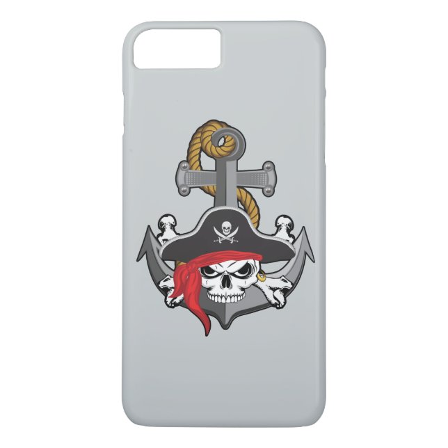 Funda De Case-Mate Para iPhone Anclaje de cráneo pirata (Reverso)