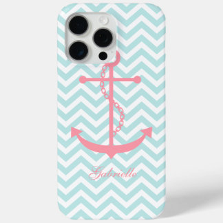 Funda Para iPhone 15 Pro Max Anclaje de patrón de zigzags de tinta y tinta