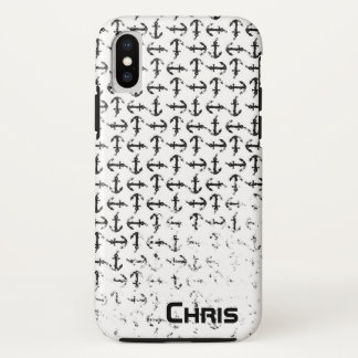 Funda Para iPhone XS Anclar funda de teléfono celular iphone en blanco