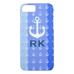 Funda Para iPhone 8/7 anclas náuticas e iniciales