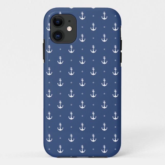 Funda De Case-Mate Para iPhone Anclas y estrellas (Reverso)