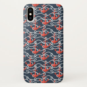 Funda Para iPhone X Anclas y modelo náuticos de la cuerda