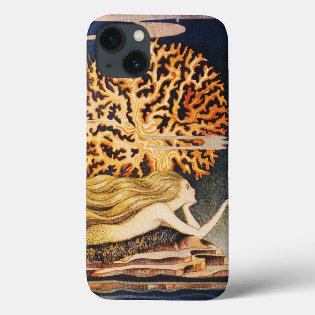 Funda De Case-Mate Para iPhone Andersen: Dibujo de little mermaid (Reverso)