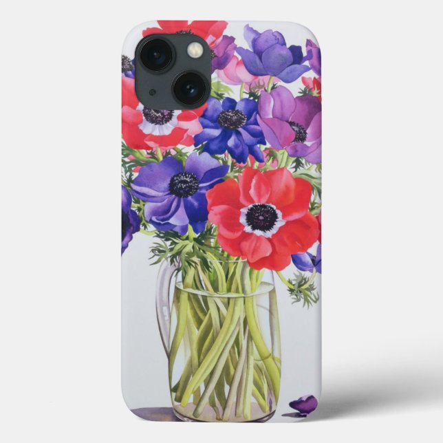 Funda De Case-Mate Para iPhone Anémonas en un jarro de cristal 2007 (Reverso)