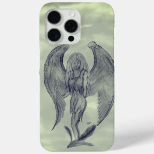 Funda Para iPhone 15 Pro Max Ángel al estilo tatuaje