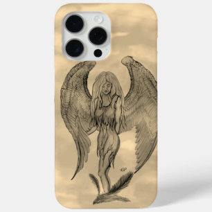 Funda Para iPhone 15 Pro Max Ángel al estilo tatuaje