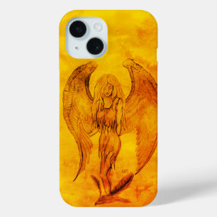 Funda Para iPhone 15 Ángel al estilo tatuaje