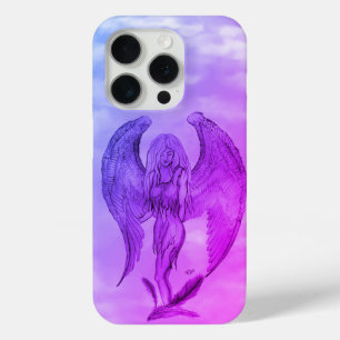Funda Para iPhone 15 Pro Ángel al estilo tatuaje