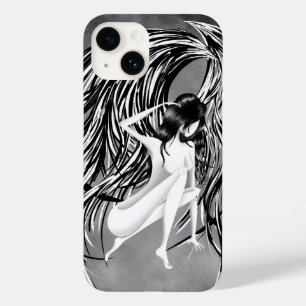 Funda Para iPhone 14 De Case-Mate Ángel Caído Gris Monocromo 