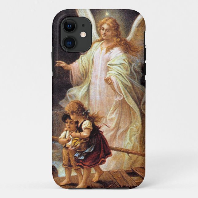 Funda De Case-Mate Para iPhone Ángel de guarda o ángel en el puente (Reverso)