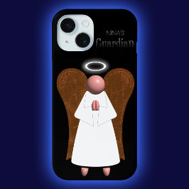 Funda Para iPhone 15 Ángel de la Guardia Rosa,