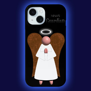 Funda Para iPhone 15 Ángel de la Guardia Rosa,