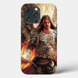 Funda Para iPhone 13 Pro Ángel De Protección En Naranja De Acuarela Armor