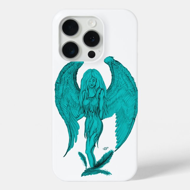 Funda De Case-Mate Para iPhone Ángel, dibujo de lápiz (Reverso )
