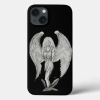 Ángel - Diseño en blanco y negro