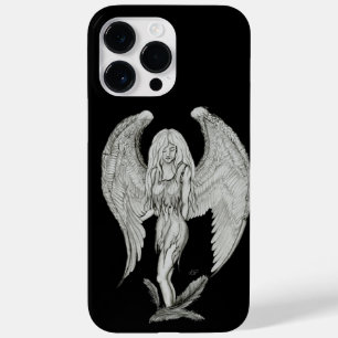 Funda Para iPhone 14 Pro Max De Case-Mate Ángel - Diseño en blanco y negro