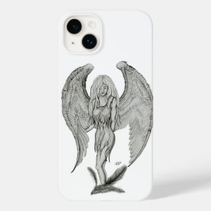 Funda Para iPhone 14 Plus De Case-Mate Ángel - Diseño en blanco y negro