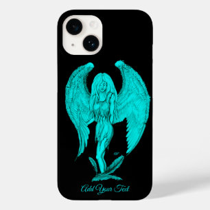 Funda Para iPhone 14 De Case-Mate Ángel, diseño negro y verde