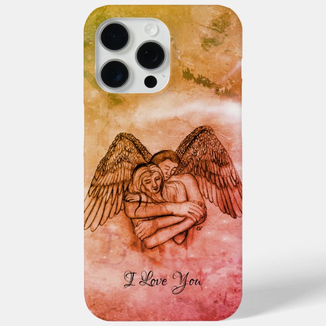 Funda De Case-Mate Para iPhone Angel Eros en el amor, te amo (Reverso )