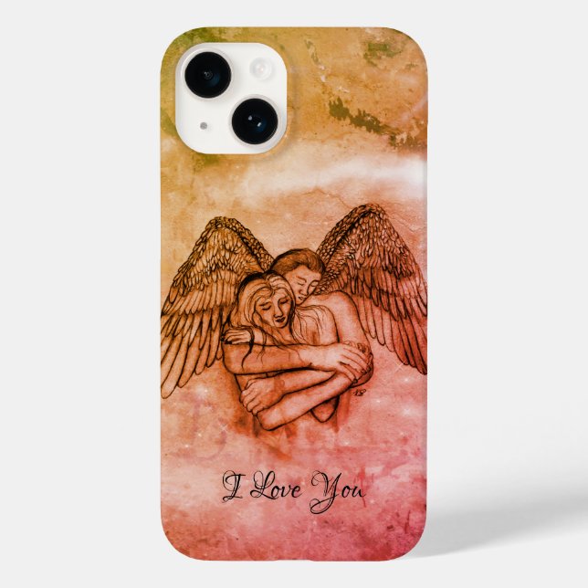 Funda De Case-Mate Para iPhone Angel Eros en el amor, te amo (Reverso )