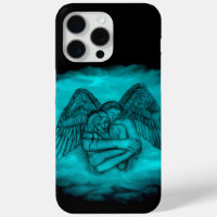 Ángel Eros enamorado en diseño negro y verde