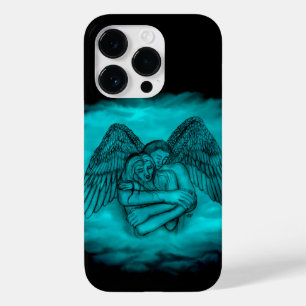 Funda Para iPhone 14 Pro De Case-Mate Ángel Eros enamorado en diseño negro y verde