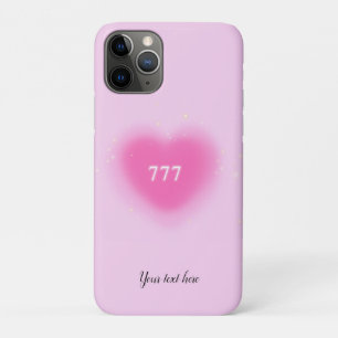 Funda Para iPhone 11 Pro Ángel estético del corazón rosado bonito número 77